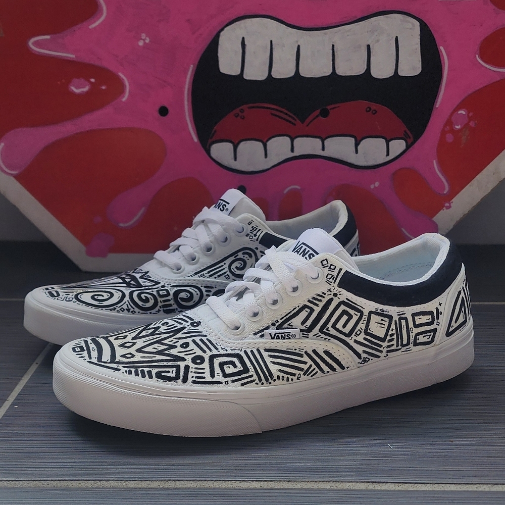 Custom Painted Dooodled Vans